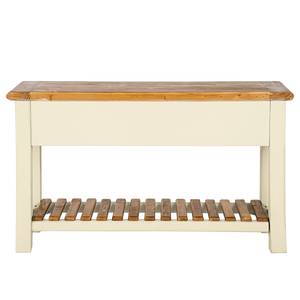 Console Boddo pin massif - blanc / Couleur miel