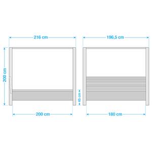 Hemelbed Porto-Alegre massief moeraseikenhout - 180 x 200cm