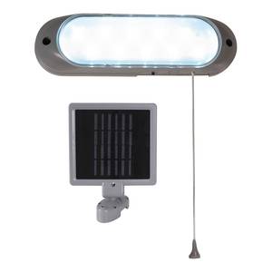 LED-solarlamp Luna kunststof grijs 10 lichtbronnen