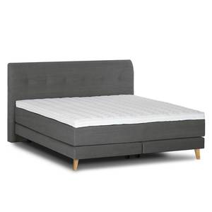 Letto boxspring Mälby Tessuto - Color antracite - 140 x 200cm