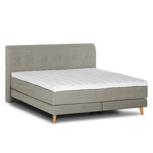 Letto boxspring Mälby Tessuto - Beige - 140 x 200cm