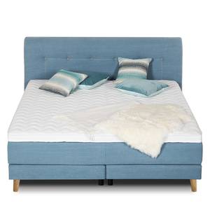 Lit boxspring Mälby Tissu - Bleu clair mat - 140 x 200cm