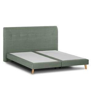 Lit boxspring Mälby Tissu - Kaki - 160 x 200cm