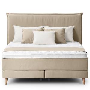 Letto boxspring Avellino I Tessuto - Tessuto Meara: fango - 160 x 200cm - H2