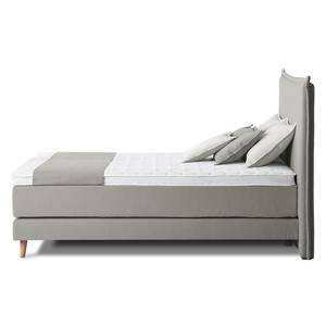 Boxspringbett AVELLINO Klassisch Webstoff - Webstoff Meara: Grau - 140 x 200cm - H2