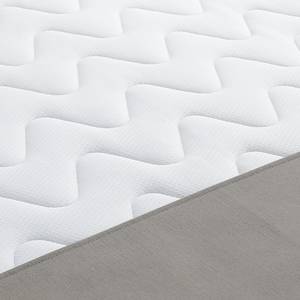 Lit boxspring Avellino I Tissu - Tissu Meara: Gris - 160 x 200cm - D2 souple