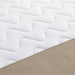 Lit boxspring Avellino II Tissu - Tissu Meara: Boue - 140 x 200cm - D2 souple