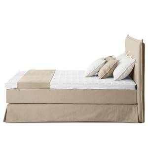 Letto boxspring Avellino II Tessuto - Tessuto Meara: fango - 180 x 200cm - H2