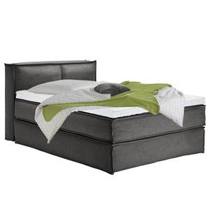 Premium boxspring KINX geweven stof - Stof KINX: Antracietkleurig - 140 x 220cm - H2 zacht - 100cm