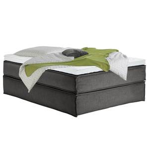 Premium Boxspringbett KINX Webstoff - Stoff KINX: Anthrazit - 140 x 220cm - H2 - Ohne