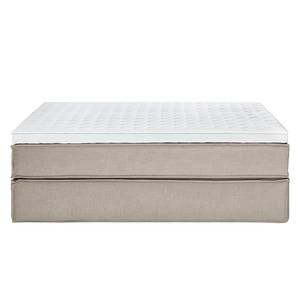 Premium Boxspringbett KINX Webstoff - Stoff KINX: Beige - 180 x 220cm - H2 - Ohne