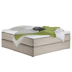 Premium boxspring KINX geweven stof - Stof KINX: Beige - 180 x 220cm - H2 zacht - Zonder