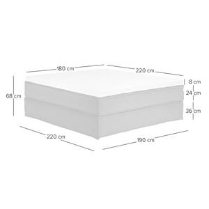 Premium boxspring KINX geweven stof - Stof KINX: Beige - 180 x 220cm - H2 zacht - Zonder