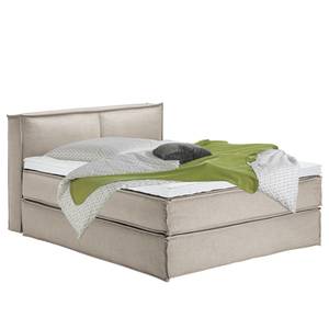 Premium boxspring KINX geweven stof - Stof KINX: Beige - 160 x 220cm - H2 zacht - 100cm