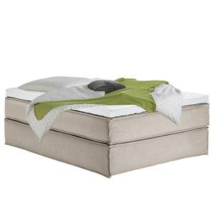 Premium Boxspringbett KINX Webstoff - Stoff KINX: Beige - 140 x 220cm - H2 - Ohne