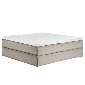 Premium Boxspringbett KINX Webstoff - Stoff KINX: Beige - 200 x 220cm - H2 - Ohne