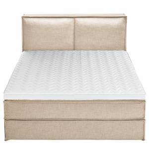 Premium Boxspringbett KINX Webstoff - Stoff KINX: Beige - 180 x 220cm - H2 - 130 cm