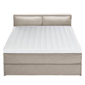 Premium Boxspringbett KINX Webstoff - Stoff KINX: Beige - 180 x 220cm - H2 - 100 cm