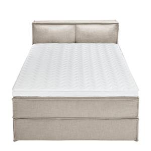 Premium boxspring KINX geweven stof - Stof KINX: Beige - 140 x 220cm - H2 zacht - 100cm