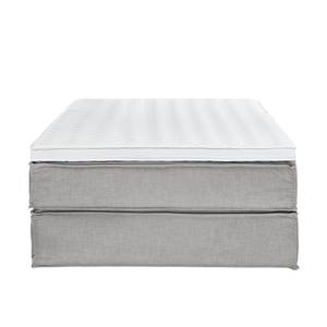 Lit boxspring Kinx Tissu - Tissu KINX : Gris - 160 x 220cm - D2 souple - Sans