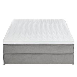 Lit boxspring Kinx Tissu - Tissu KINX : Gris - 180 x 220cm - D2 souple - Sans