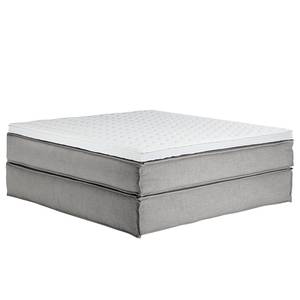 Lit boxspring Kinx Tissu - Tissu KINX : Gris - 180 x 220cm - D2 souple - Sans