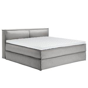 Lit boxspring Kinx Tissu - Tissu KINX : Gris - 200 x 220cm - D2 souple - 100 cm