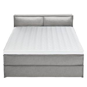 Premium Boxspringbett KINX Webstoff - Stoff KINX: Grau - 180 x 220cm - H2 - 100 cm