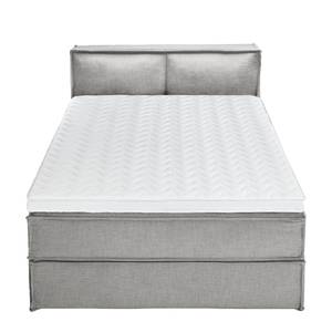 Lit boxspring Kinx Tissu - Tissu KINX : Gris - 140 x 220cm - D2 souple - 100 cm