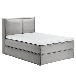 Lit boxspring Kinx Tissu - Tissu KINX : Gris - 140 x 220cm - D2 souple - 130 cm