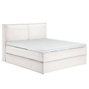 Premium Boxspringbett KINX Webstoff - Stoff KINX: Weiß - 180 x 220cm - H2 - 130 cm