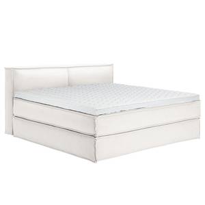 Premium boxspring KINX geweven stof - Stof KINX: Wit - 200 x 220cm - H2 zacht - 100cm