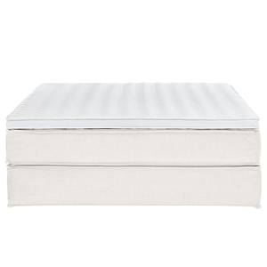 Premium boxspring KINX geweven stof - Stof KINX: Wit - 180 x 220cm - H2 zacht - Zonder