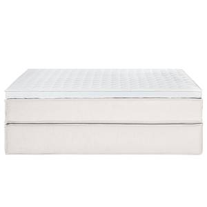 Premium Boxspringbett KINX Webstoff - Stoff KINX: Weiß - 180 x 220cm - H2 - Ohne