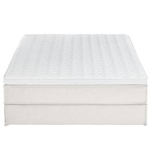 Premium Boxspringbett KINX Webstoff - Stoff KINX: Weiß - 180 x 220cm - H2 - Ohne