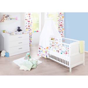 Chambre bébé Viktoria, l 2 éléments - Blanc - Stratifié