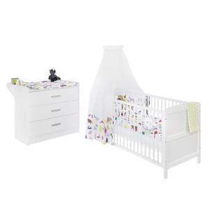 Chambre bébé Viktoria, l 2 éléments - Blanc - Stratifié