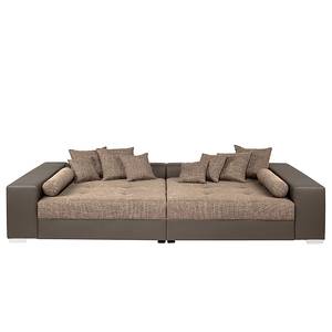 Bigsofa Lorenz Kunstleder/Stoff - Braun