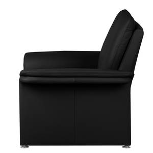 Fauteuil Capri zwart echt leer - Leer Mabel: Zwart