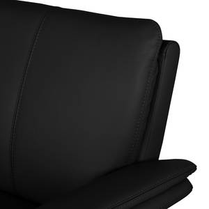 Fauteuil Capri Cuir véritable noir - Cuir Mabel: Noir