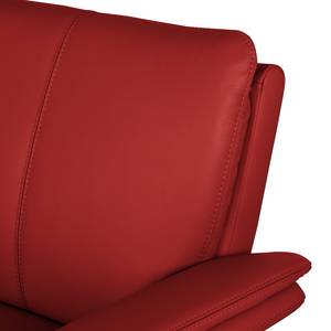 Fauteuil Capri Cuir véritable rouge - Cuir Mabel: Rouge