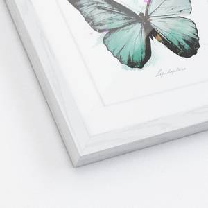 Afbeelding Butterfly wit/blauw