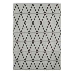 Tapis Kandava Fibres synthétiques - Gris / Noir - 120 x 170 cm