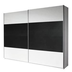 Armoire à portes coulissantes Quadra I Blanc alpin / Gris métallisé - 136 x 210 cm