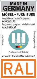 Kombischrank Bochum-Extra Alpinweiß/Grau-Metallic - Schrankbreite: 136 cm - 3-türig