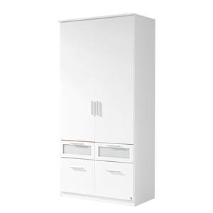 Armoire à portes battantes Bochum Blanc alpin / Verre dépoli - 2 portes - 91 cm