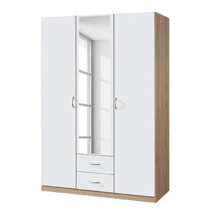 Armoire à portes battantes Case III Blanc alpin / Imitation chêne de Sonoma - 136 cm - 3 portes