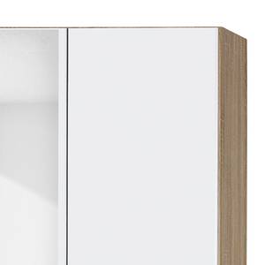 Armoire à portes battantes Case IV Blanc alpin / Imitation chêne de Sonoma - 136 cm - 3 portes