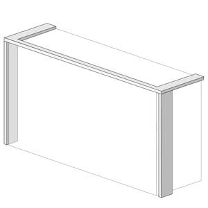 Kroonlijst SKØP (met zijgedeeltes) Grafiet - 270 x 222 cm - 2 deuren