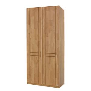 Armoire à portes battantes Sitara I Aulne partiellement massif - Verni Largeur penderie : 95 cm - 2 portes